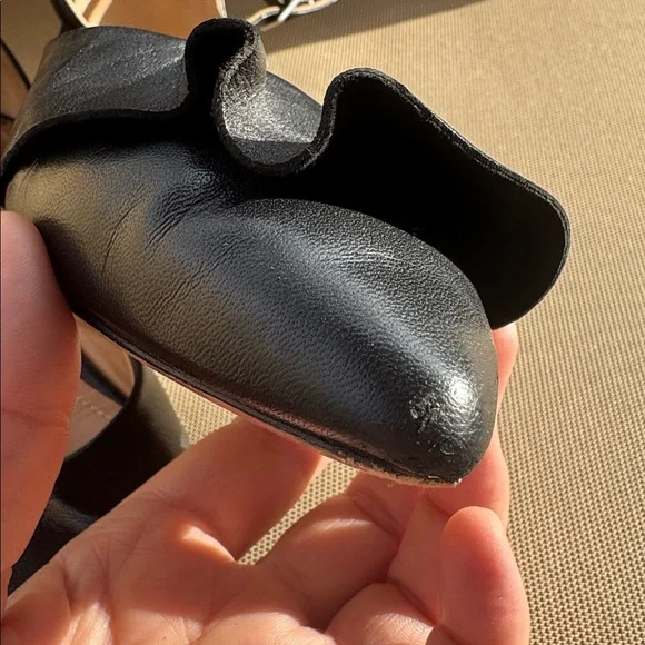 LEWIT Alessia Ruffle Flats with Ankle Straps, Black, Size EU 39,5 - Picture 14 of 15